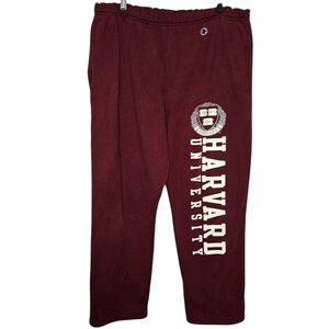 Vintage Harvard Champion Sweatpants Straight XL Spell Out Shield Logo‎ Crimson